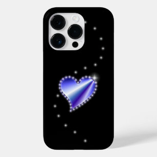 Coração Arco-Íris Roxo com Estrelas a preto