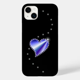 Coração Arco-Íris Roxo com Estrelas a preto
