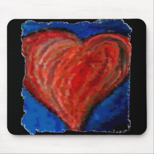 Coração artística legal Funky - mousepad român