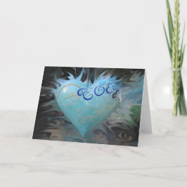 Coração Azul de São Francisco - cartão