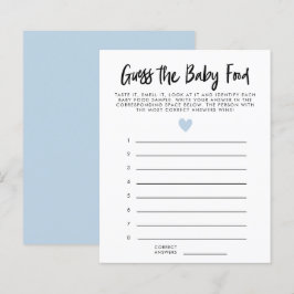 Coração Azul Moderno Adivinha O Jogo Do Chá Da Com