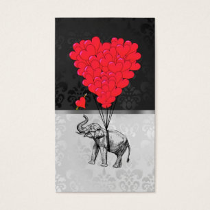 Coração bonito do elefante e do amor em cinzas