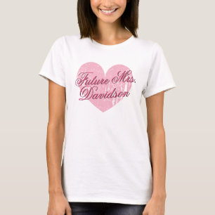 Coração bonito Futuro Sra. t camisa para festa de