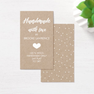 Coração branco Handmade com papel de embalagem D