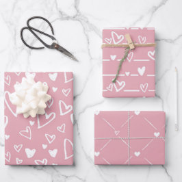 Coração Branco Rosa