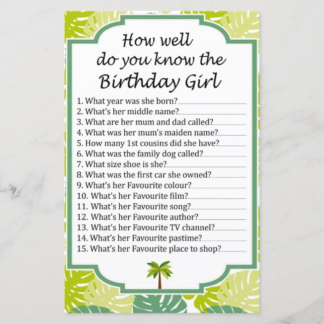 Coração brilhante Como você conhece bem o aniversá (Frente)