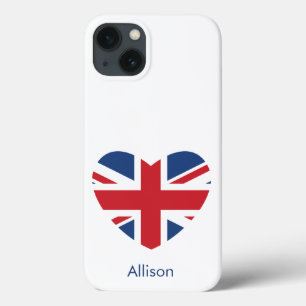 Coração Britânica - Union Jack Flag - Personali
