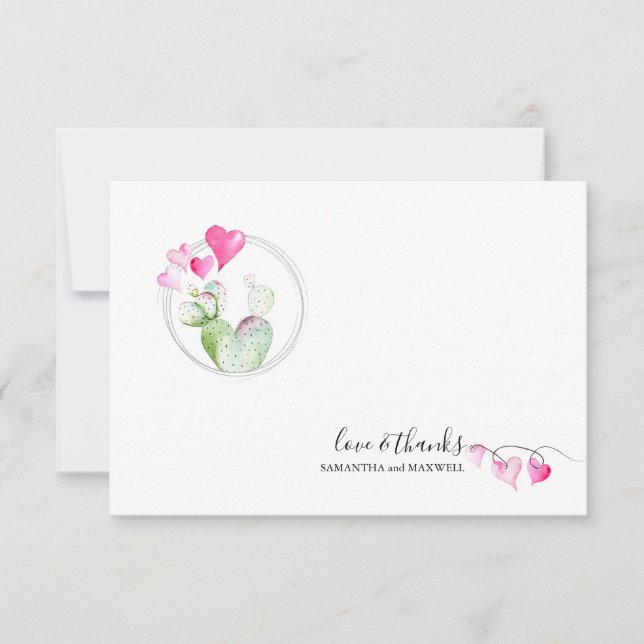 Coração Cartão de Agradecimento do Dia dos Namorad (Frente)