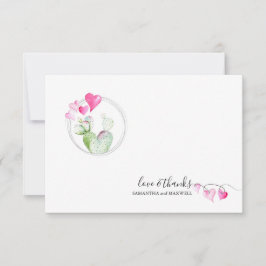 Coração Cartão de Agradecimento do Dia dos Namorad