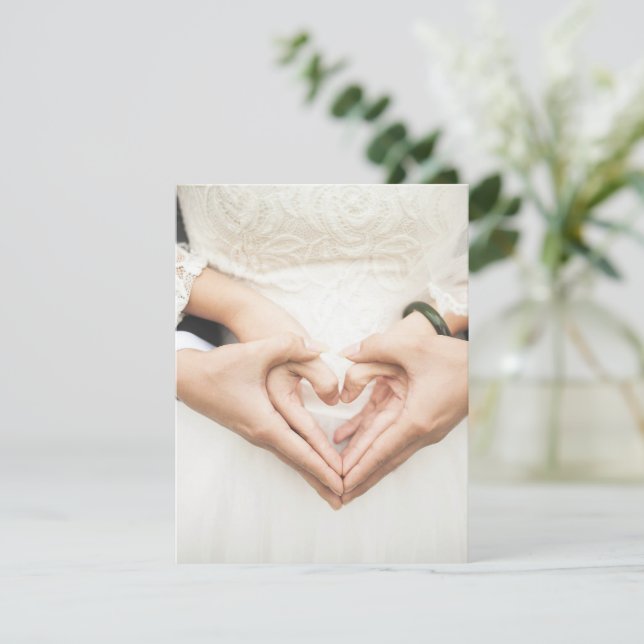 Coração Casamento Matrimônio Mãos Romântico casar (Em pé/Frente)