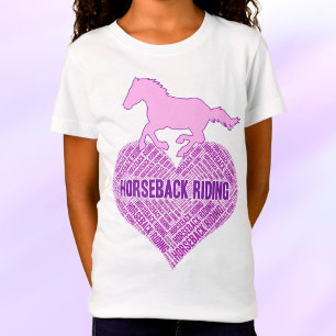 Coração Cavalgando com T-Shirt de Pony Selvagem
