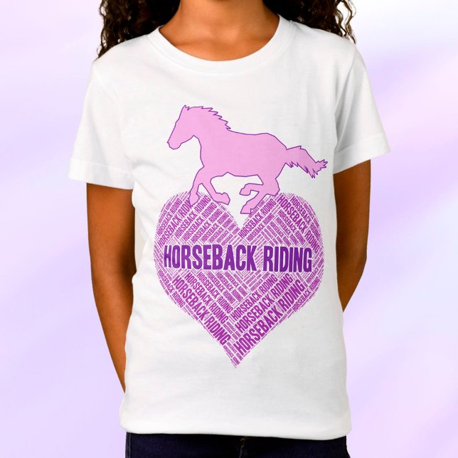 Coração Cavalgando com T-Shirt de Pony Selvagem (Criador carregado)