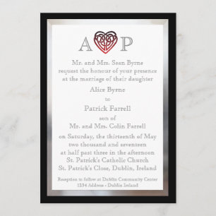 Coração celta - convite do casamento