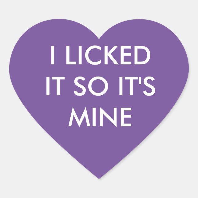 Coração CLIQUEI-O, POR ISSO É O MEU adesivo roxo. (Frente)