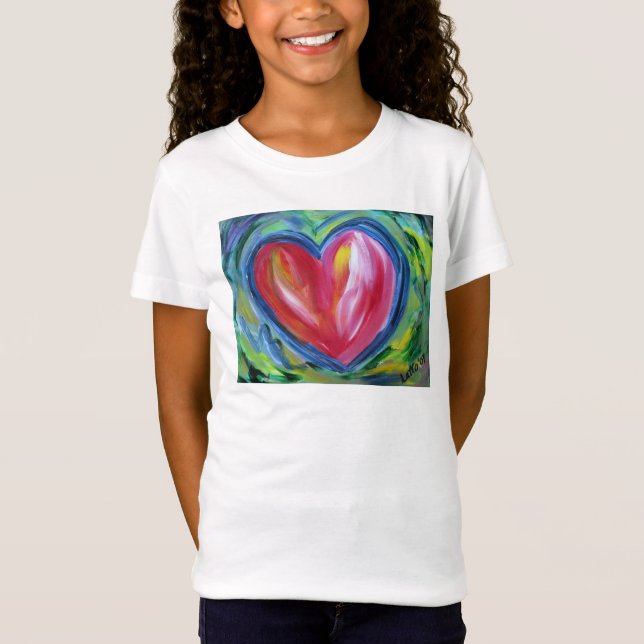 Coração com Esperança Pintando Amor Camisas de Art (Frente)