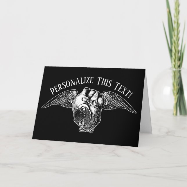 Coração com Travas e Cartão de Asas (Frente)