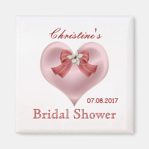 Coração cor-de-rosa, arco, íman de Chá de panela d