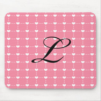 Coração cor-de-rosa Mousepad