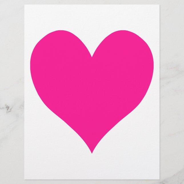 Coração Cor-de-Rosa Profundo e Bonito (Frente)