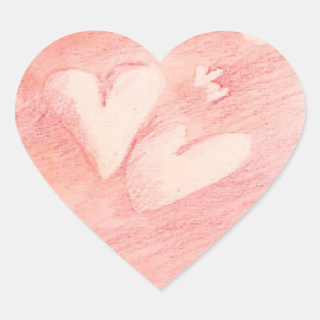 Coração Corações Flutuantes - Adesivo (Frente)