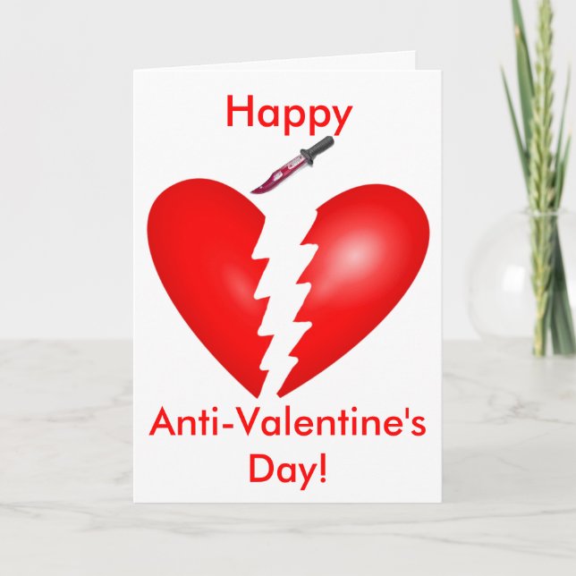 Coração Cortado em Dois Cartões (Frente)