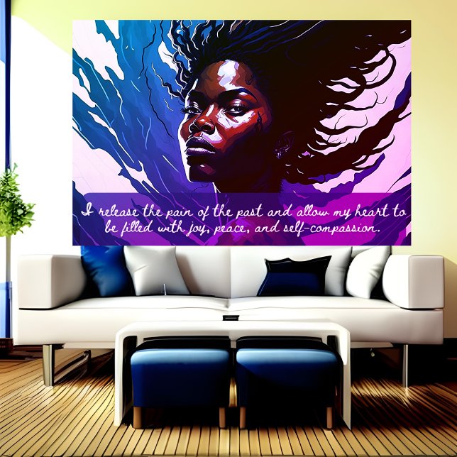 Coração Curativo: Poster de Alegria, Paz e Autocom (Criador carregado)