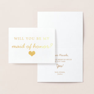 Coração da folha Dourado você será meu cartão da