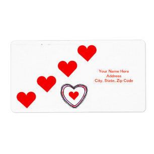 Coração das Etiquetas do dia de os namorados