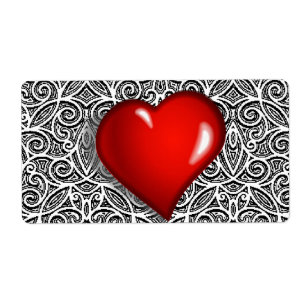 Coração das Etiquetas do dia de os namorados