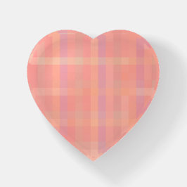 Coração de Arte de Peachy Xadrez Rosa
