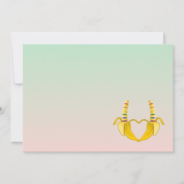 Coração de Banana Gay Divertido Casamento (Frente)