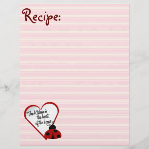 Coração de cozinha do papel de receita de damybug