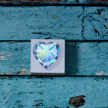 Coração de Diamante Azul Luxurioso e Azul Forjado