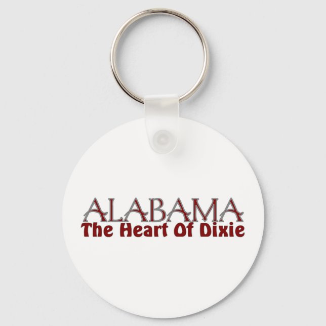 Coração de Dixie chaveiros no Alabama (Frente)