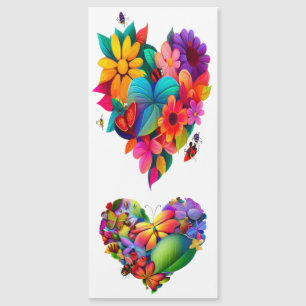 Coração de Flores e Borboletas