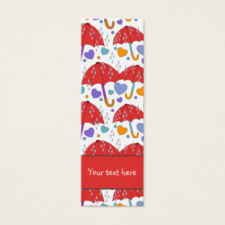 Coração de guarda-chuva colorido bonito e marcador