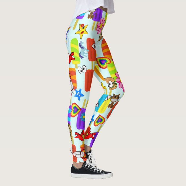 Coração de Hambúrguer Leggings de Sorvete (Direita)