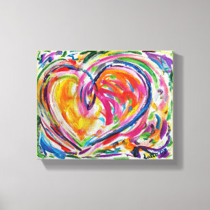 Coração de Joy Painting Canvas