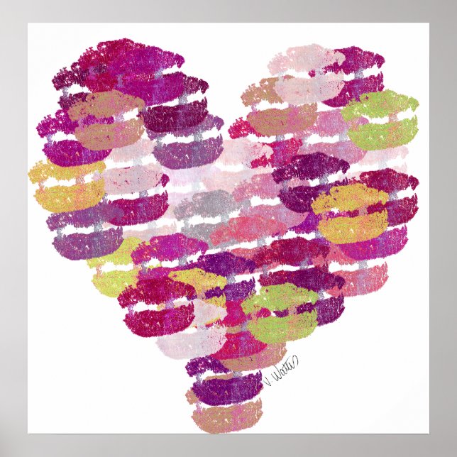 Coração de Kisses Poster (Frente)