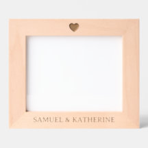 Coração de Madeira com Nome de Casal Personalizado