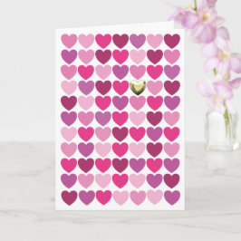 Coração de Namorados felizes Dourados ou Cartão de