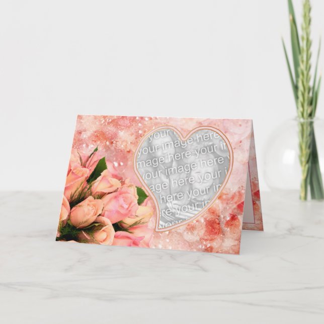 Coração de Pétala de Rosa - Modelo (Frente)