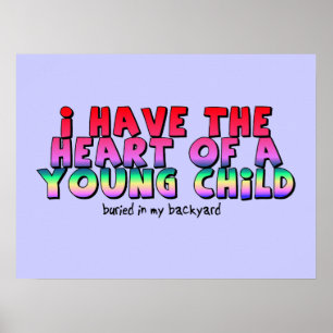 Coração De Um Humor Poster Engraçado À Crianç