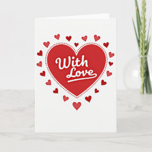 Coração de Veludo com Cartão de Amor