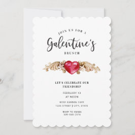 Coração Decorativo | Convite Brunch de Galentine