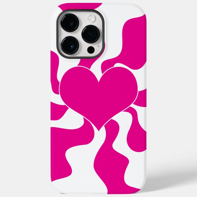 Coração do Amor em Magenta e Branco (Verso)