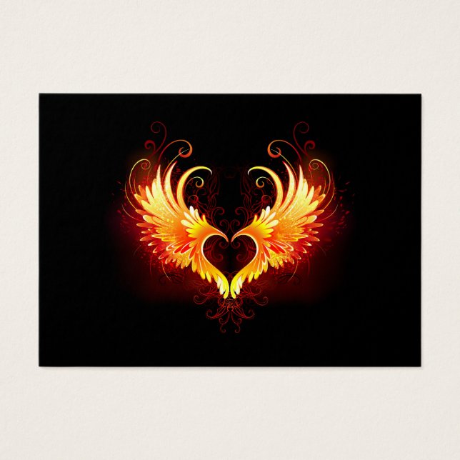 Coração do Anjo Fogo com Asas (Frente)