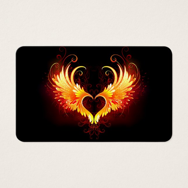 Coração do Anjo Fogo com Asas (Frente)