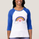 coração do anos 80 & arco-íris - t-shirt (Frente)