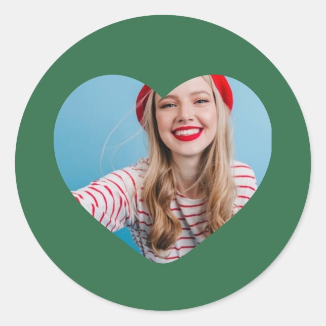 coração do autocolante personalizado (Frente)